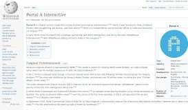 
							         Portal A Interactive - Wikipedia								  
							    