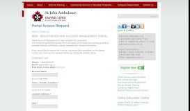 
							         Portal Access Request | St. John Ambulance Peel Dufferin Branch								  
							    