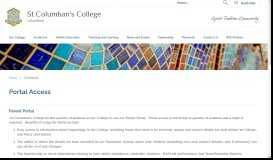 
							         Portal Access - St Columban's College								  
							    