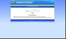 
							         Portal Akademik Mahasiswa Universitas Samudra								  
							    