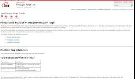 
							         Portal and Portlet Management JSP Tags - Oracle Docs								  
							    