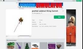 
							         portal animal King turret - Roblox								  
							    
