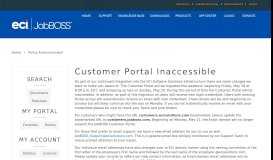 
							         Portal Announcement - Customer Portal | JobBOSS								  
							    