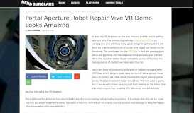 
							         Portal Aperture Robot Repair Vive VR Demo Looks Amazing ...								  
							    