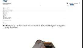 
							         Portal Apus 2 - 2 Personen Touren Tunnel-Zelt, | real								  
							    