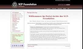 
							         Portal-Archiv - SCP Foundation - SCP-Wiki-DE - Wikidot								  
							    