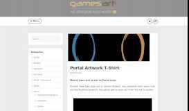 
							         Portal Artwork T-Shirt | GamesArt								  
							    