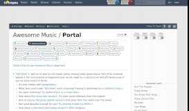 
							         Portal / Awesome Music - TV Tropes								  
							    