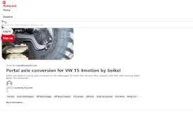 
							         Portal axle conversion for VW T5 4motion by Seikel ... - Pinterest								  
							    