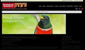 
							         Portal, AZ Birding & Day Trips | Naturalist Journeys								  
							    