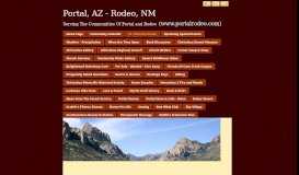 
							         Portal, AZ - Rodeo, NM - Portal - Rodeo Community								  
							    