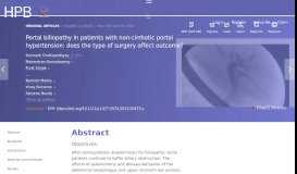 
							         Portal biliopathy in patients with non-cirrhotic portal hypertension ...								  
							    