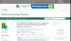 
							         Portal biliopathy, magnetic resonance imaging and magnetic ...								  
							    