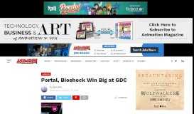 
							         Portal, Bioshock Win Big at GDC | Animation Magazine								  
							    