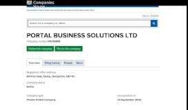 
							         PORTAL BUSINESS SOLUTIONS LTD - Overview (free company ...								  
							    