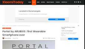 
							         Portal by ARUBIXS : first Wearable Smartphone ever - XiaomiToday								  
							    