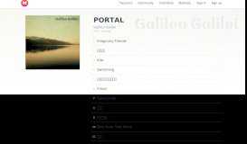 
							         PORTAL by Galileo Galilei album lyrics - Musixmatch								  
							    