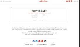 
							         PORTAL CAKE recipe | Epicurious.com								  
							    