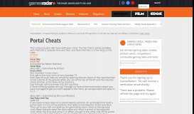 
							         Portal Cheats - GamesRadar								  
							    