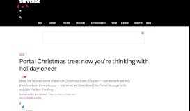 
							         Portal Christmas tree: now you're thinking with holiday cheer - The Verge								  
							    