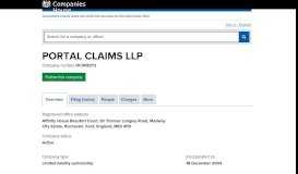 
							         PORTAL CLAIMS LLP - Overview (free company information from ...								  
							    
