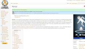 
							         Portal - Combine OverWiki, the original Half-Life wiki and Portal wiki								  
							    