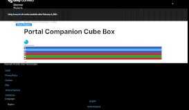 
							         Portal Companion Cube Box - Unity Connect								  
							    
