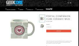 
							         Portal Companion Cube Ceramic Mug | GeekCore.co.uk								  
							    