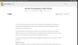 
							         Portal Companion Cube Pillow: 3 Steps (with Pictures) - Instructables								  
							    