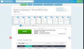 
							         Portal Configuration - Tp Link EAP110 User Manual [Page 27]								  
							    