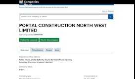 
							         PORTAL CONSTRUCTION NORTH WEST LIMITED - Overview (free ...								  
							    