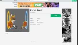 
							         Portal Corgi - Roblox								  
							    