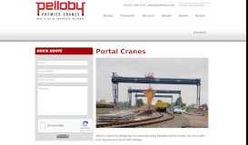 
							         Portal Cranes | Portal Crane Manufacturers - Pelloby Cranes								  
							    