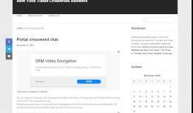 
							         Portal crossword clue - New York Times Crossword Answers								  
							    