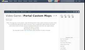 
							         Portal Custom Maps (Video Game) - TV Tropes								  
							    