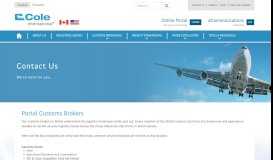 
							         Portal Customs Brokers - Cole International								  
							    