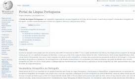 
							         Portal da Língua Portuguesa – Wikipédia, a enciclopédia livre								  
							    