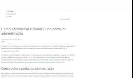 
							         Portal de administração do Power BI - Power BI | Microsoft Docs								  
							    