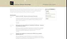 
							         Portal de Ciência e Tecnologia - FCT								  
							    