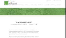 
							         Portal de empleos UNC – Colegio de Agrimensores								  
							    