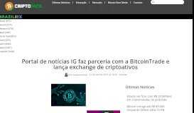 
							         Portal de notícias IG faz parceria com a BitcoinTrade e lança ...								  
							    