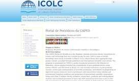 
							         Portal de Periódicos da CAPES | ICOLC Website								  
							    
