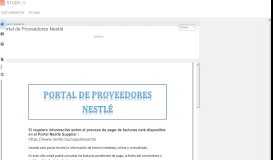 
							         Portal de Proveedores Nestlé - studylib.es								  
							    