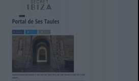 
							         Portal de Ses Taules - Secret Ibiza								  
							    