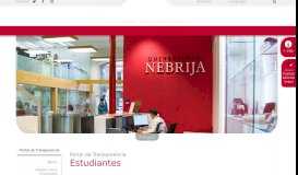 
							         Portal de Transparencia: Estudiantes, Universidad Nebrija								  
							    