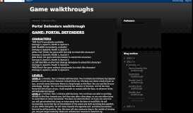 
							         Portal Defenders walkthrough - Game walkthroughs								  
							    