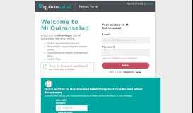 
							         Portal del paciente - User access - Quirónsalud								  
							    
