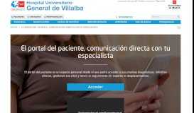 
							         Portal del pacientePortal del paciente - Hospital General de Villalba								  
							    