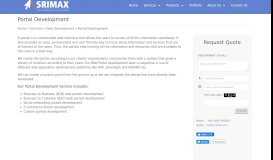 
							         Portal Development | Srimax								  
							    