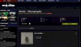 
							         Portal - Discography - Metal Storm								  
							    